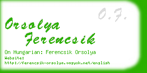 orsolya ferencsik business card